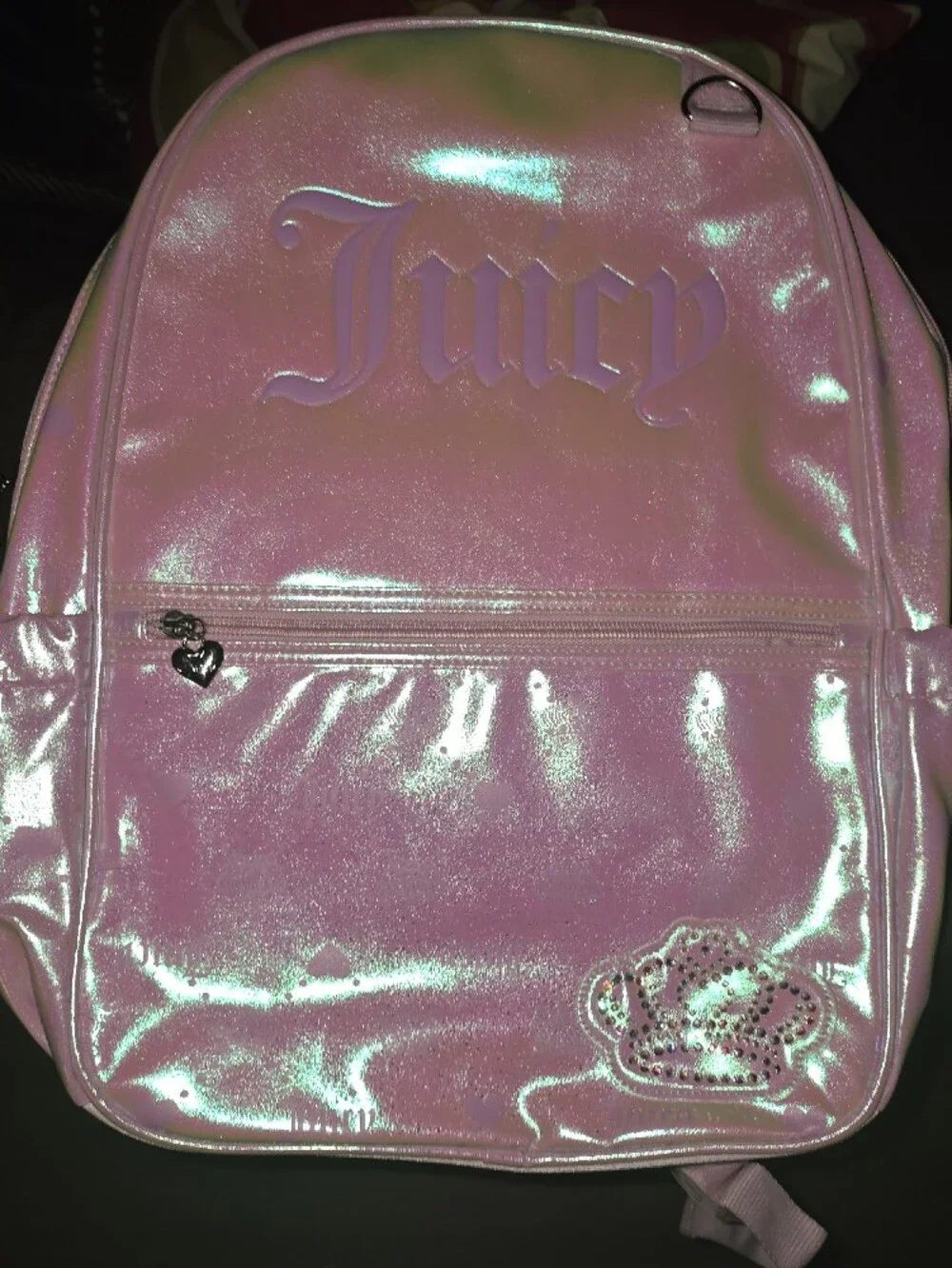 Juicy Couture Iridescent Pink Holographic Backpack